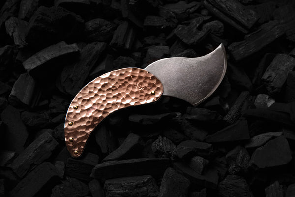 Copper Large Leaf Folding Cheese Knife