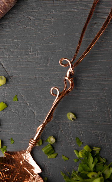 Copper Fern Pasta Server