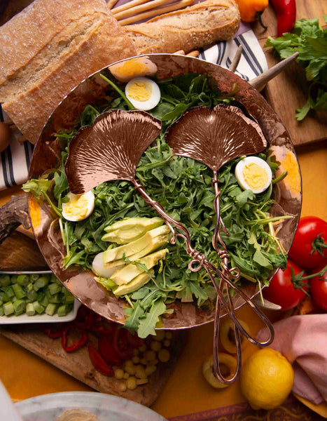 Copper Ginkgo Salad Set