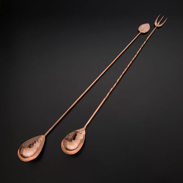 Copper Trident Fork Bar Spoon