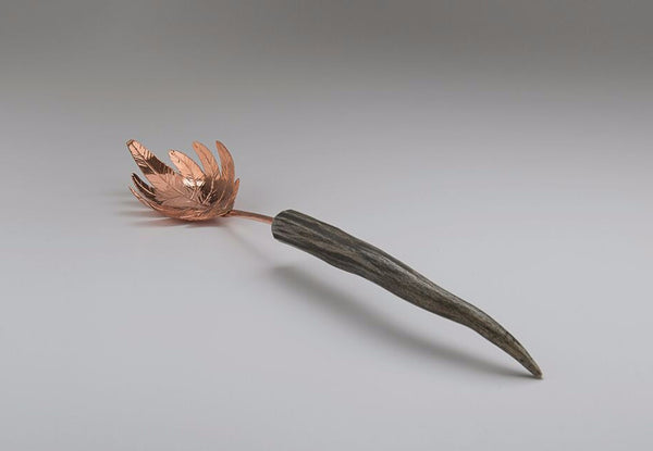 Copper Fern Pasta Server