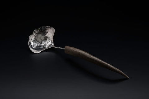 Silver Ginkgo Small Serving Spoon