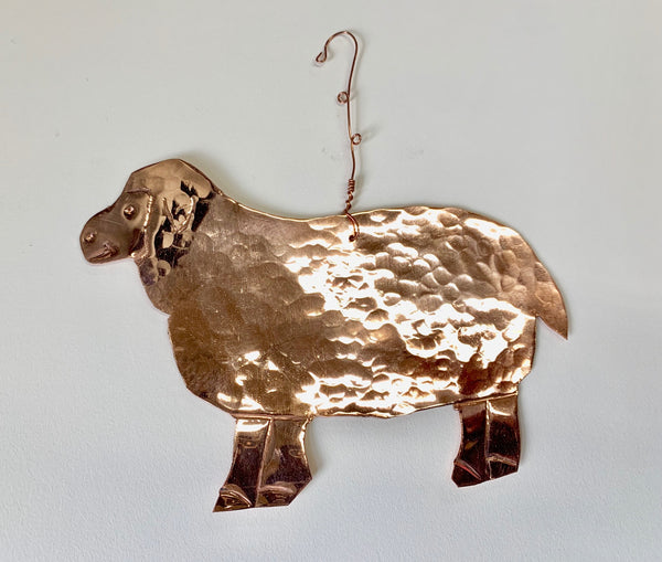 Copper Lamb Ornament