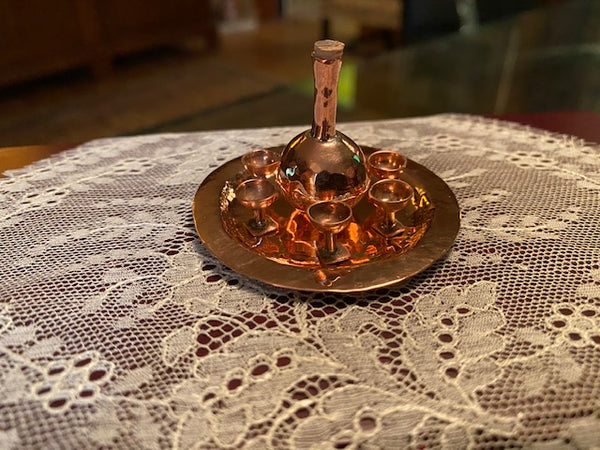 Copper Miniature Wine Set