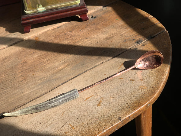 Copper Tasting Spoon with Antler