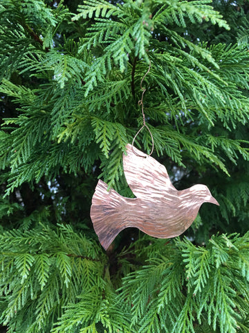 Copper Dove of Peace Ornament