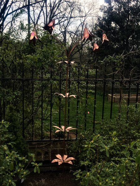 Copper Lily Sculpture