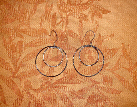 Sterling Double Hoop Earrings