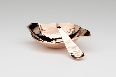 Copper Condiment Bowl & Spoon