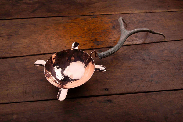 Copper Cigar Bowl with Antler