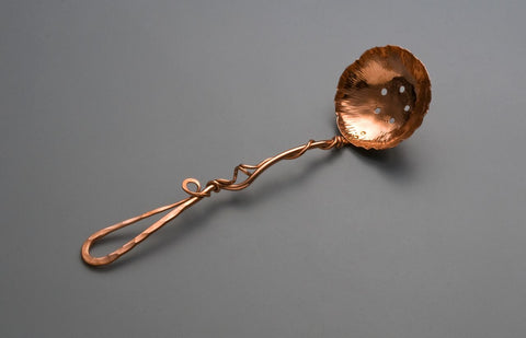 Copper Pear Blossom Pierced Spoon